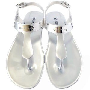 michael kors mk plate jelly sandals